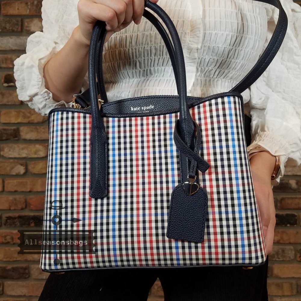 Kate Spade MARGAUX Plaid Medium Satchel CROSSBODY